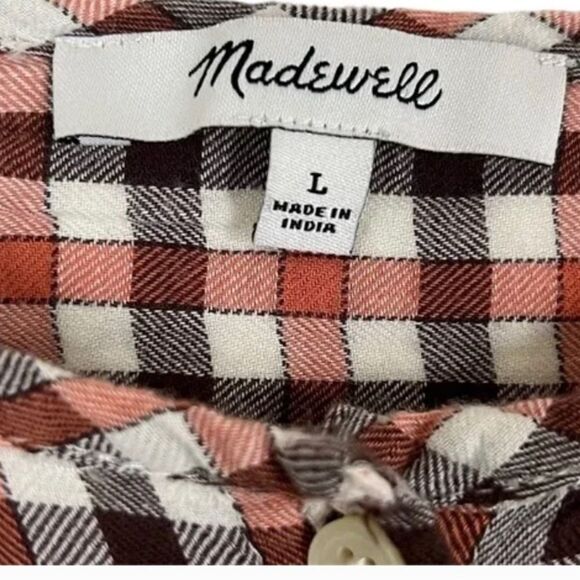 Madewell Meadow Shirt in Check. Size Large. Excellent Condition. - Picture 5 of 7